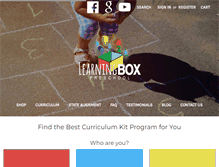 Tablet Screenshot of learningboxpreschool.com